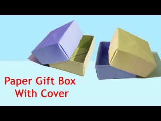 How to make Paper BOX That Opens and Closes | Origami Gift Box with Cover | Origami Box with Lid