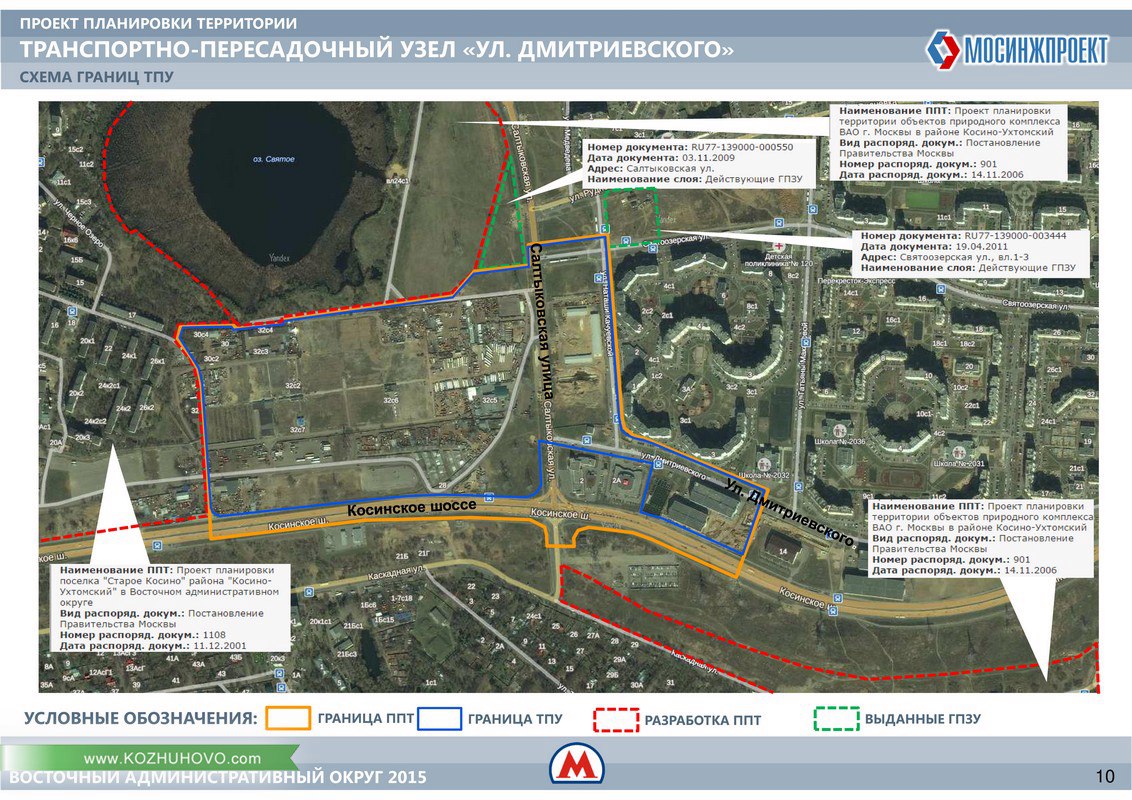Тпу лианозово проект планировки территории