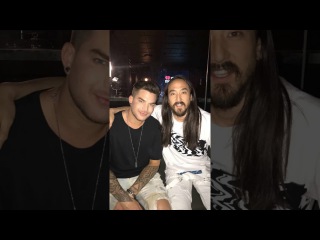 Adam Lambert on Steve Aoki's snapchat SYDNEY 11/22/16 (2 snaps)