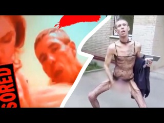 Алексей Панин В ЖЕНСКОМ БЕЛЬЕ МАСТУРБИРУЕТ НА УЛИЦЕ и сосет...