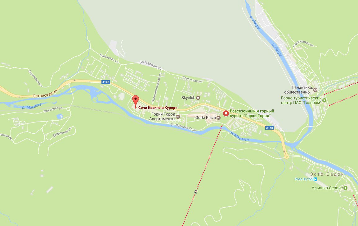 Карта осадков эсто садок