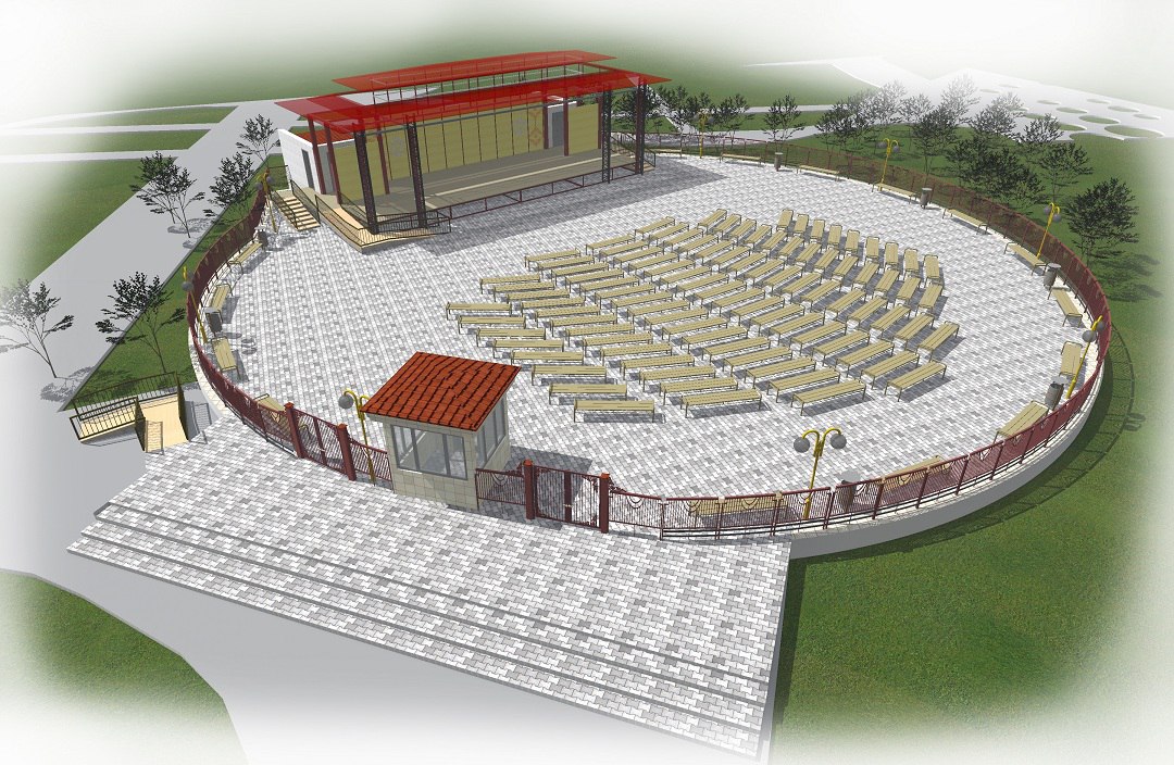 Проект сцены в парке