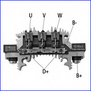 Выпрямитель, генератор для AUDI V8 (44_, 4C_)