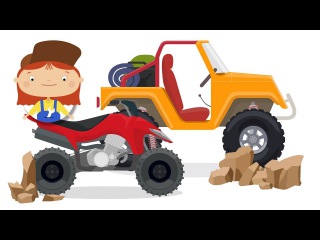 🚗El SUV en el desierto🌴 JEEP de juguete. La Doctora McWheelie. Dibujo animado de coches para niños