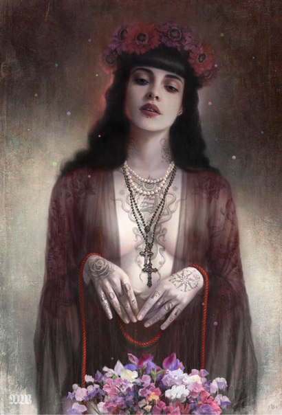 Tom Bagshaw: Большая часть моих работ сосредоточена на женской красоте, особенно портретная живопись, и по-настоящему завораживает меня внутренняя сила этой красоты. Меня никогда не
