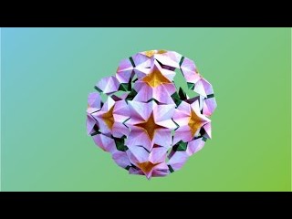 Modular Origami Model (Make a paper Flower Ball)