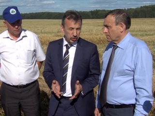 Ход уборочных работ на полях Марий Эл проинспектировал Александр Евстифеев