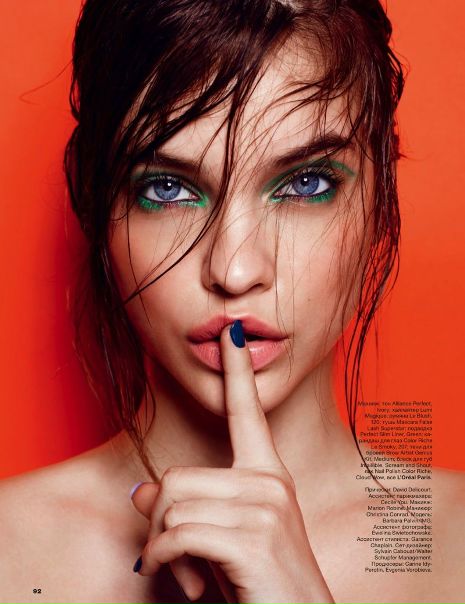 Barbara Palvin Tries On Colorful Beauty Looks for Allure Russia