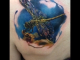 Tattoo dragonfly,tattoo artist Musin Ruslan