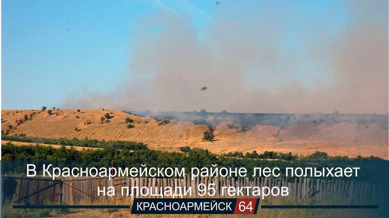 Площадь природного пожара в Красноармейском районе Саратовской области, который бушует уже несколько дней, достигла 95 гектаров. Площадь природного пожара в Красноармейском районе Саратовской области, который бушует уже несколько дней, достигла 95 гектаров.