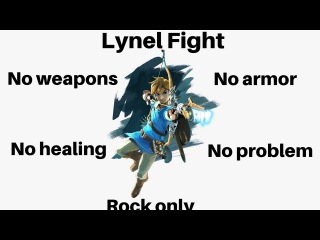 Zelda: Fighting Lynel naked with only 3 hearts and a rock