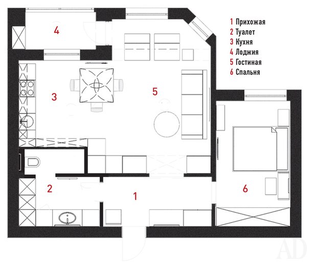 Квартира в Красногорске, 59 м²