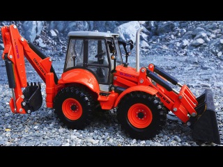 The Red Bulldozer and The Excavator - Construction Trucks Video - World of Cars for children Part 2