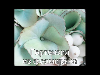 Гортензия из зефирного фоамирана. Мастер-класс.
