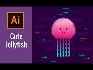 Adobe Illustrator Tutorial | Cute JellyFish (Khmer)