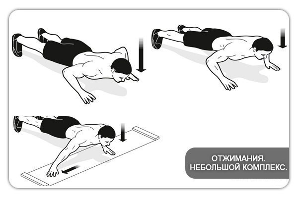 Отжимания. Небольшой комплекс. 