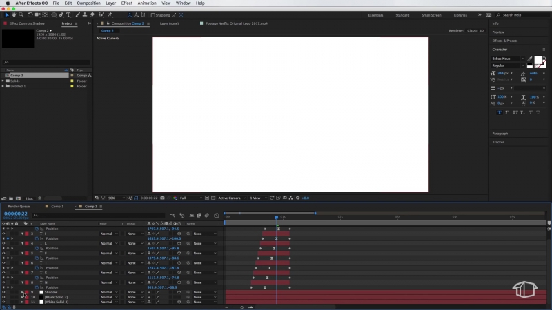 Make Netflix Logo Animation Visual Tutorial For Adobe After Effects Cc Template No Plugins Adobe After Effects Cc Templates