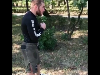 Утренняя тренировка Мурада Мачаева
