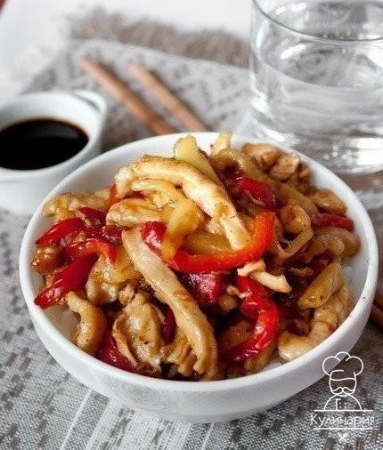 курица стир-фрай с кисло-сладком соусе