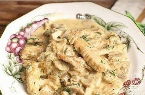 ИНДЕЙКА С ШАМПИНЬОНАМИ ПОД СЛИВОЧНЫМ СОУСОМ В МУЛЬТИВАРКЕ!