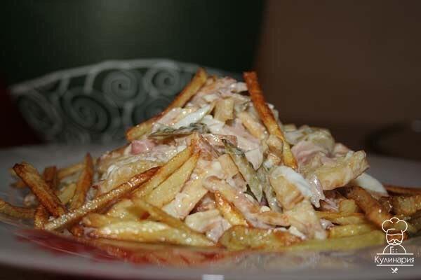 Салат с копченой курицей 