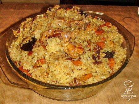 Плов с индейкой и курочкой в мультиварке