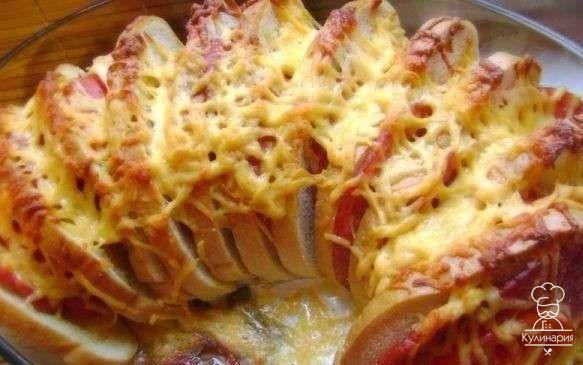 Горячие бутерброды веером