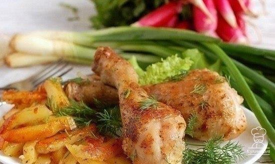 КАРТОФЕЛЬ С КУРИЦЕЙ В МУЛЬТИВАРКЕ 
