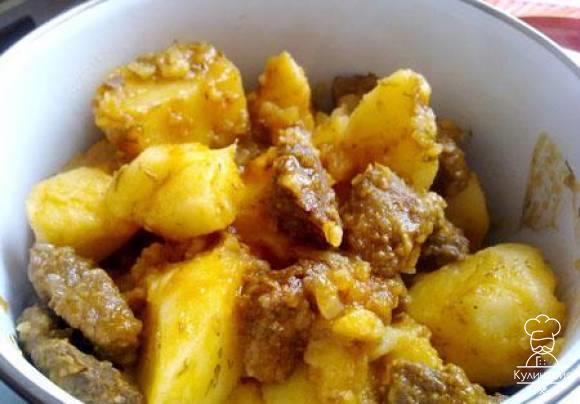 Картошка с мясом в мультиварке