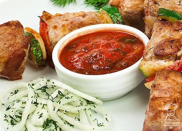 Соус для шашлыка из свежих овощей