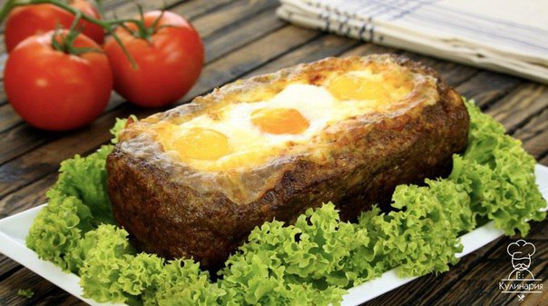Фарш с яйцом в духовке