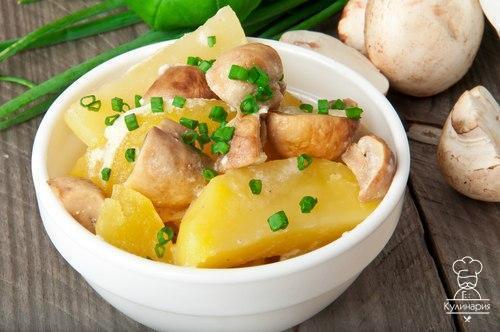 КАРТОШКА В МУЛЬТИВАРКЕ С ШАМПИНЬОНАМИ!