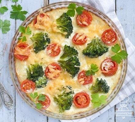 Овощная запеканка с куриным филе