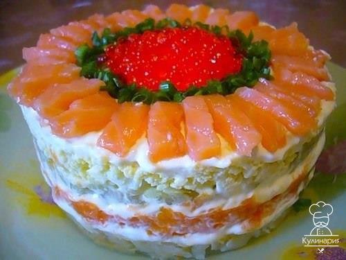 Салат с семгой 