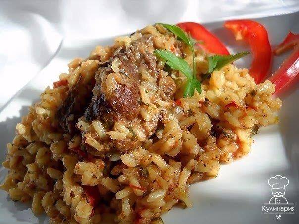 Плов с ребрышками.