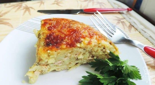 Картофельная запеканка на скорую руку в мультиварке.