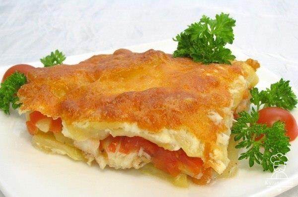 ЗАПЕКАНКА С КАРТОФЕЛЕМ И РЫБКОЙ 