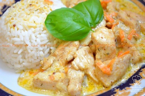 Куриное филе с помидорами в горчичном соусе в мультиварке.