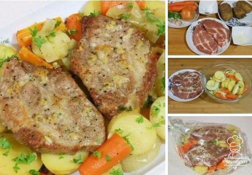 Свинина с овощами в рукаве для запекания 