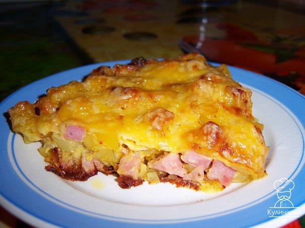 Картофельная запеканка на скорую руку в мультиварке.