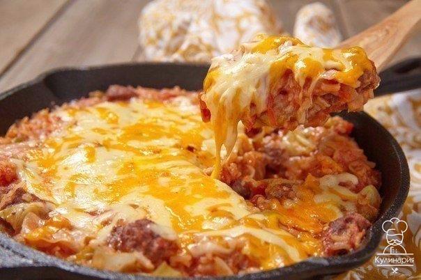 Запеканка с мясным фаршем и картофелем