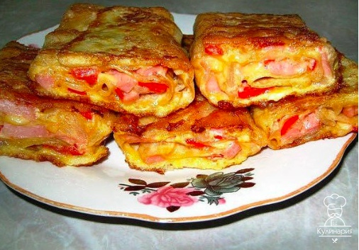 Лаваш с ветчиной и сыром