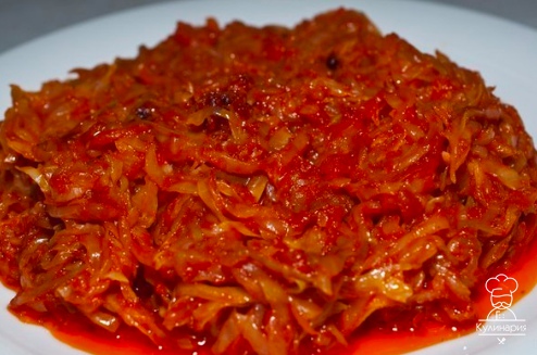 Тушеная капустка, очень вкусно!