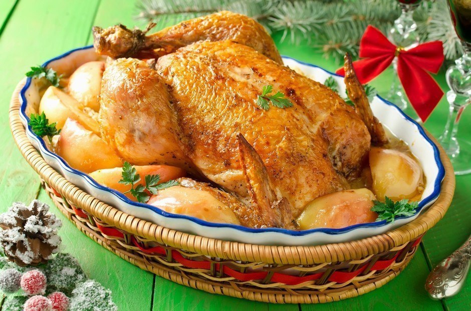 Курица с яблоками в сливочном соусе Курица с яблоками в сливочном соусе