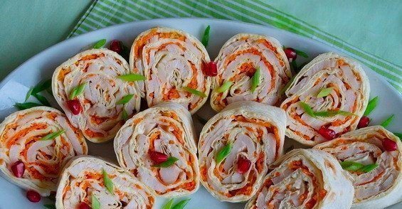 ЛАВАШ С КУРИЦЕЙ И МОРКОВЬЮ 