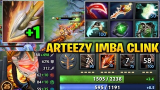Arteezy Clinkz Super High Damages Rat Throne with 2 SEARING ARROWS Dota 2 7.18