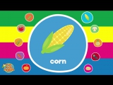 Learn Vegetable Names - Video Flash Cards - Kindergarten, Preschool, ESL for Kids - Fun Kids English
