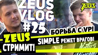 ZEUS VLOG #25: ZEUS СТРИМИТ! БОРЬБА С VP! SIMPLE РЕЖЕТ ВРАГОВ!