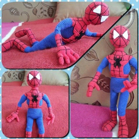 Амигуруми человек паук схема человек паук крючком