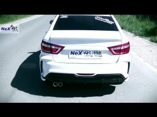 NeX® Lada Vesta.ЭКСКЛЮЗИВ! Глушитель основной серии -Спорт- & Обвес Yuroltuning. Впечатляет